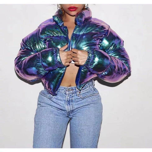 Glossy Bread Jacket Down Cotton Jacket Quilted Jacket - ROUTINE FASHION